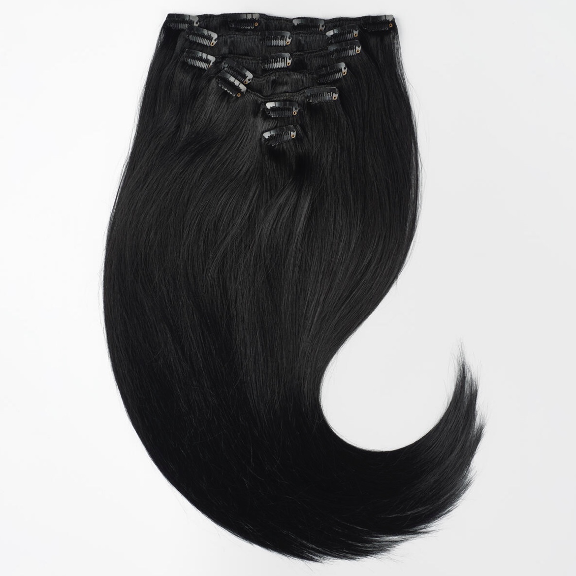 Darkest Brown Clip In Human Hair Extensions 100 grams 20 inch | Sixtythree  Hairstudio