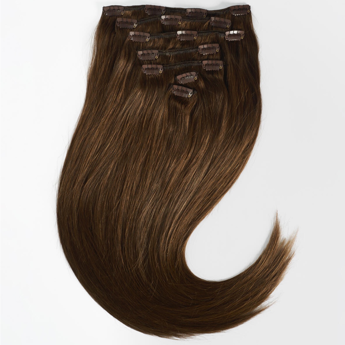 Brown Clip In Human Hair Extensions 20 inch 100grams | Sixtythree Hairstudio