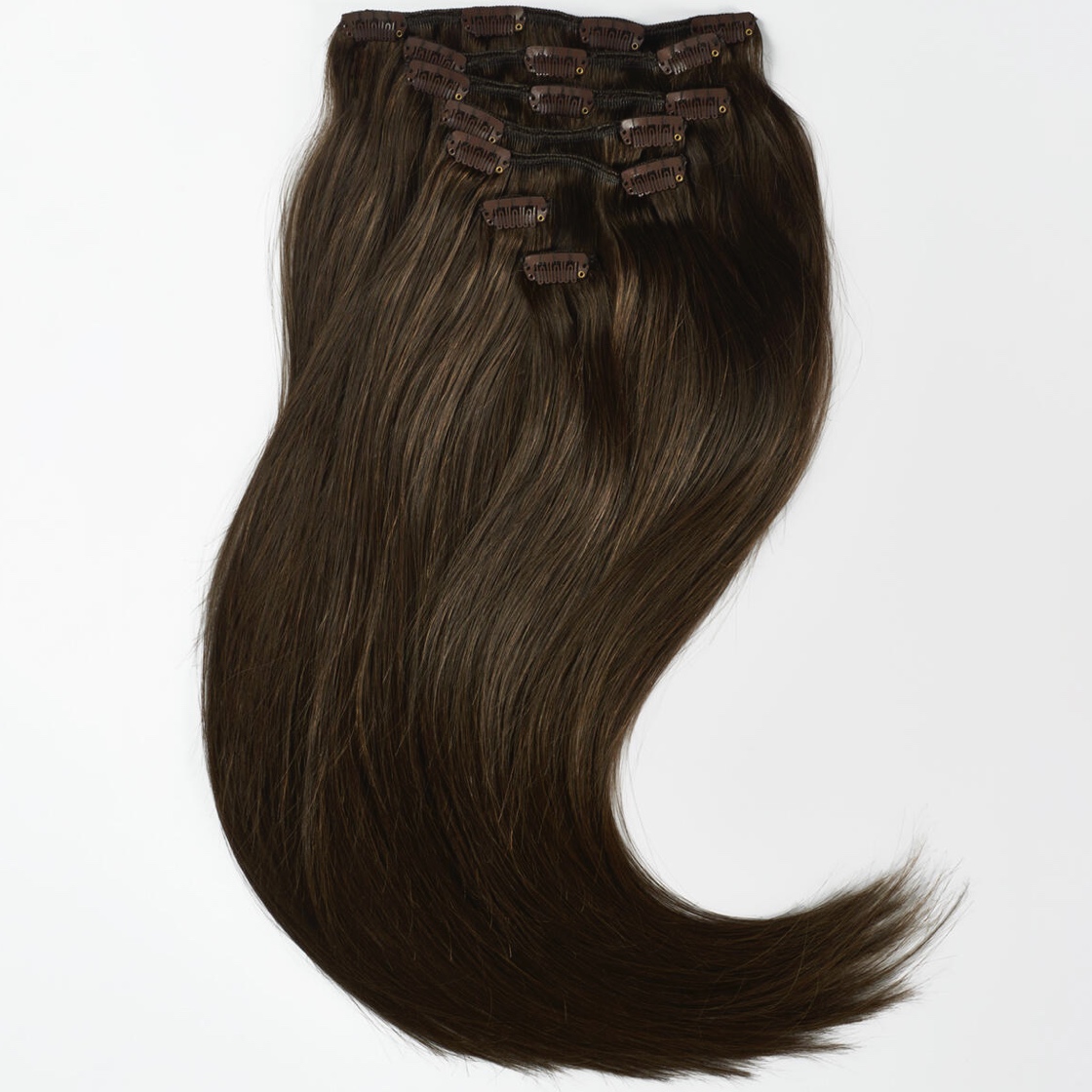 Dark Brown Clip In Human Hair Extensions | Sixtythree Hairstudio